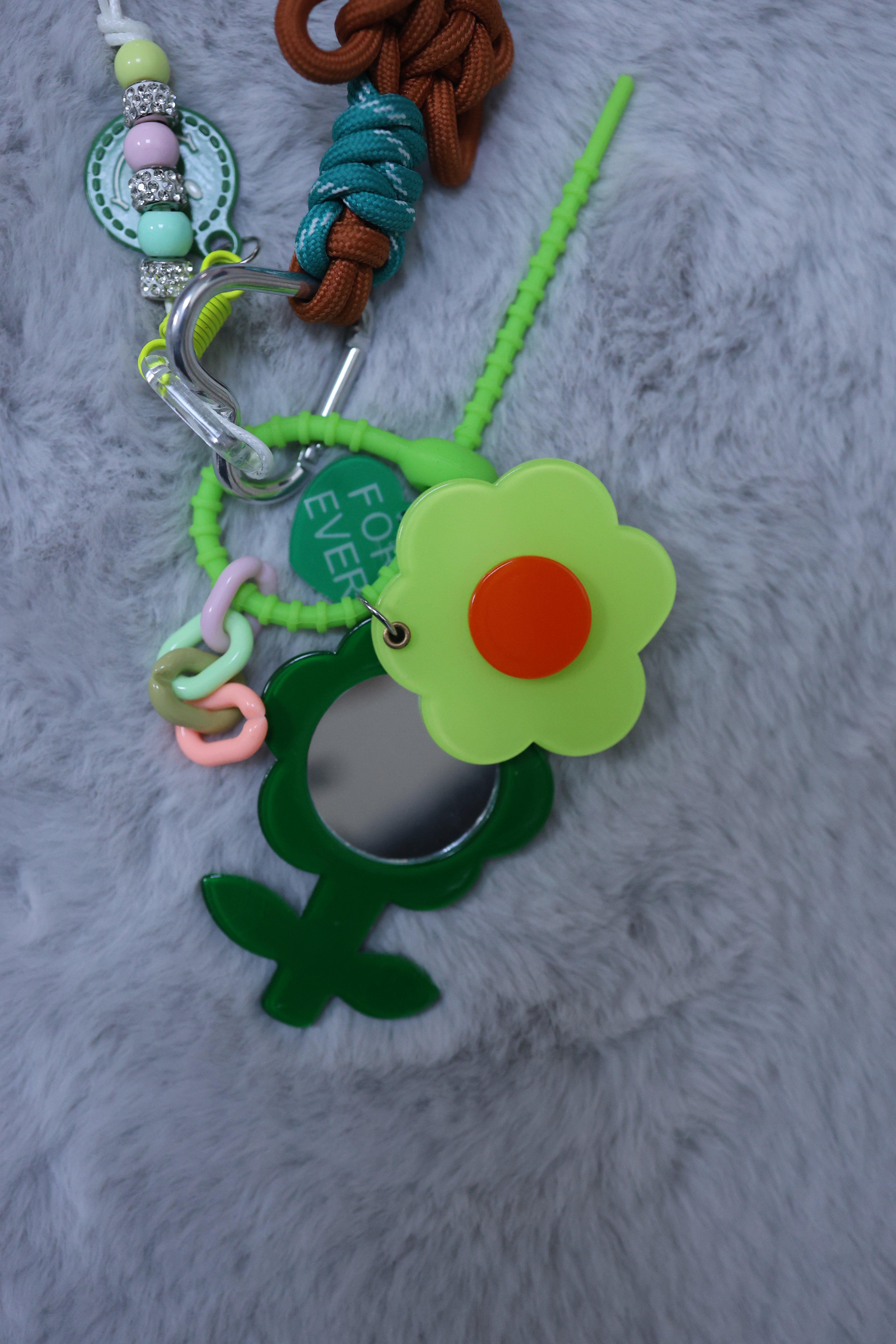 Porte clé Miroir flower