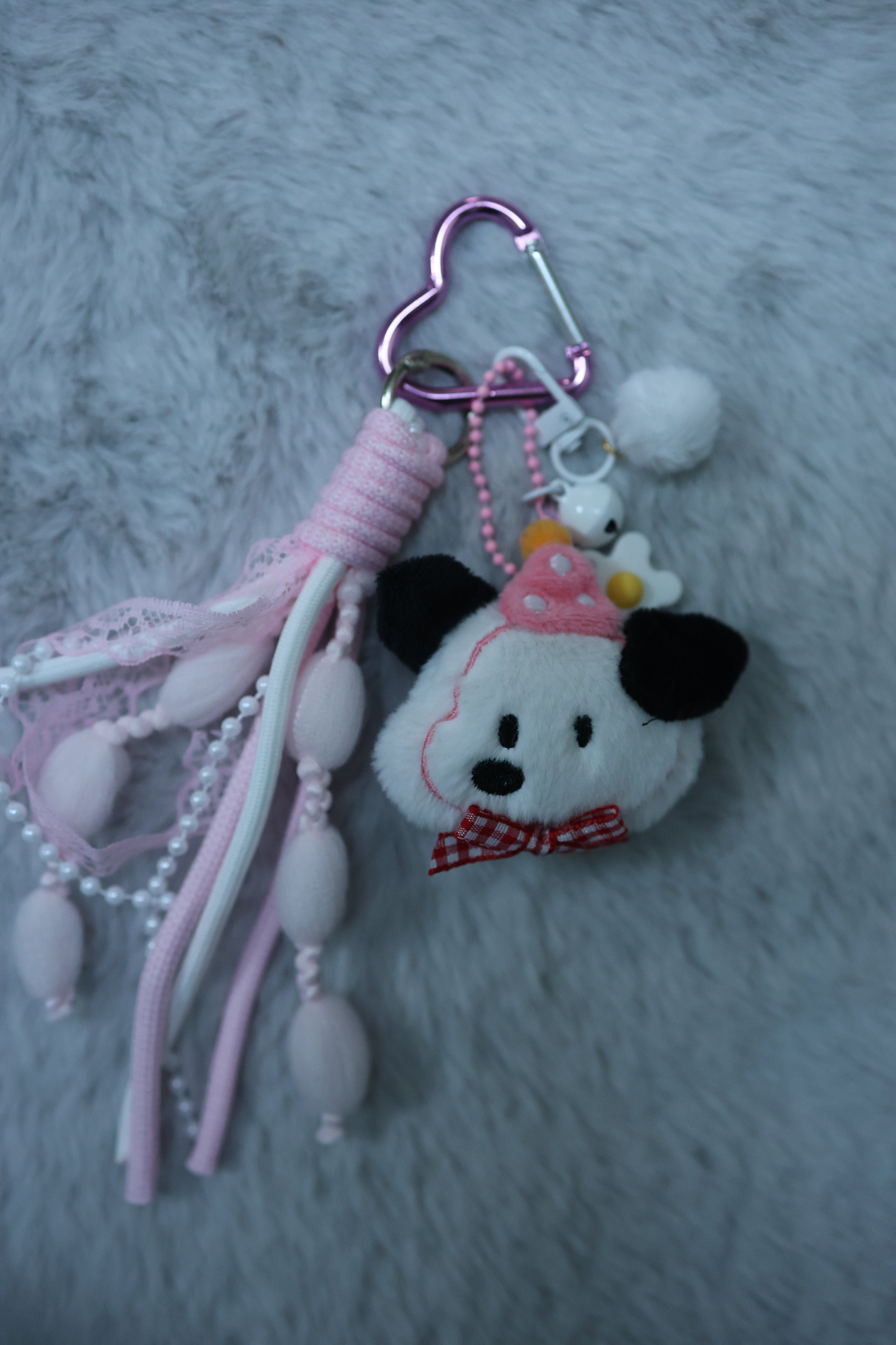 Porte clé rose poupou